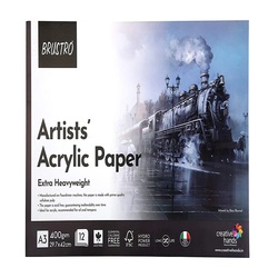 Brustro Artists Acrylic Glued Paper Pad A3 400GSM 12 Sheets